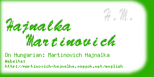 hajnalka martinovich business card